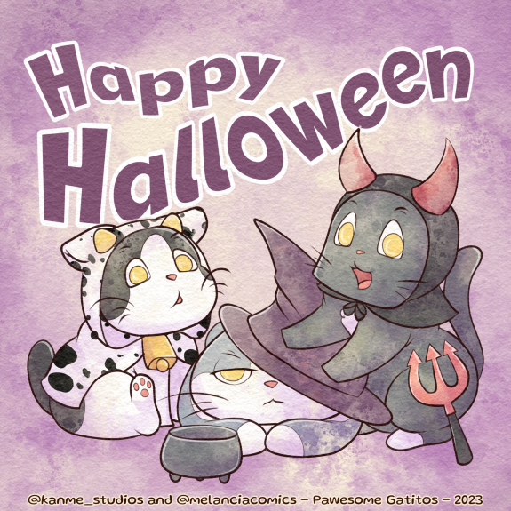 Pawesome Gatitos – Happy Halloween!